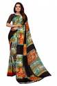 GEORGETTE BLOCK PRINT SAREE thumb 3