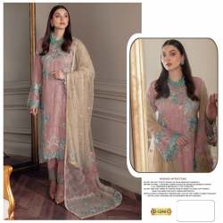 Georgette Embroidery suit with Handwork