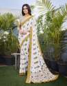 Georgette  Printed saree with Lace thumb 2