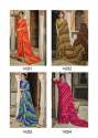 Georgette Stripes Foil Printed sarees thumb 5