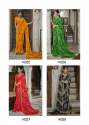 Georgette Stripes Foil Printed sarees thumb 6