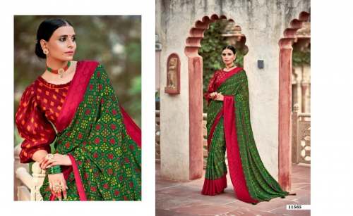 Georgette viscose Border Saree
