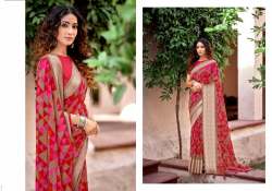 Georgette weaving border fancy sarees