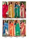 Georgette weaving border fancy sarees thumb 5