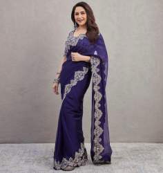 Georgette with Embroidery multi-sequence saree