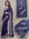 Georgette with Embroidery multi-sequence saree thumb 2