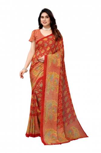 GEPRGETTE PRINT SAREE