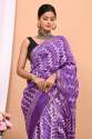 GGF Exclusive Pure Hand Printed Chanderi Silk Sarees With Blouse thumb 2