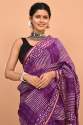 GGF Exclusive Pure Hand Printed Chanderi Silk Sarees With Blouse thumb 4