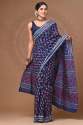 GGF pure cotton mulmul hand block printed saree with blouse thumb 5