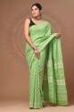 GGF pure cotton mulmul hand block printed saree with blouse thumb 6