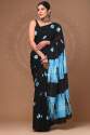 GGF Soft pure cotton mulmul Hand block printed saree with blouse thumb 4