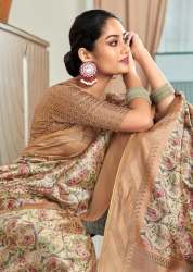  Handloom Silk With Digital Print With Zari Big Border