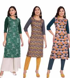 Heavy American Crepe Designer Kurtis