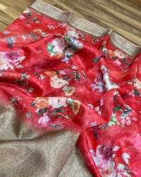 kanchi Chanderi silk saree with digital HD prints