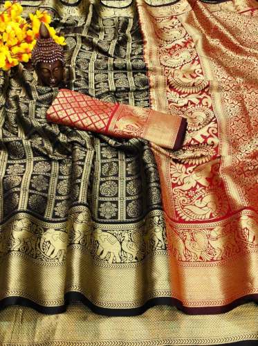 Kanchipuram Handloom Woven Silk Saree 