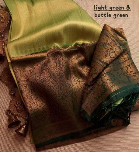 Kuberpattu with rich copper two-tone zari saree 
