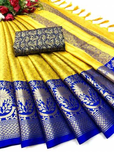 Latest Cotton Silk With Contrast Pallu Saree