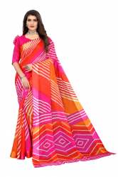 LINEN JARI PRINTED SAREE