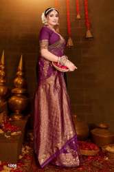 Linen Silk with Heavy Rich Pallu sarees