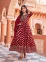 Long Anarkali Stitched with Matching Dupatta thumb 8