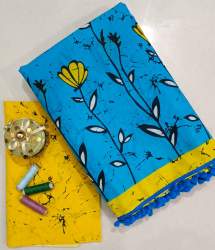 Mulmul Cotton Block Print Saree by Geet Gauri Fashion