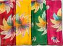 New chiffon floral saree with zari lining thumb 10
