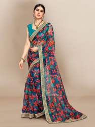Organza Digital printed sarees