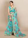 Organza Digital printed sarees thumb 1