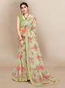 Organza Digital printed sarees thumb 3