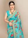 Organza Digital printed sarees thumb 5