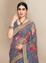 Organza Digital printed sarees thumb 7