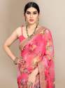 Organza Digital printed sarees thumb 8