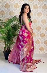 Paithani Pure Silk Saree With Pure Zari Weaving Border