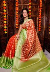  PARTY WEAR PURE ORGANZA SILK SAREES  SAREES