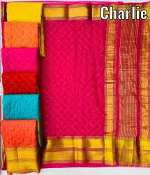 PARTYWEAR PURE SILK SAREE WITH SEQUENCE WORK 