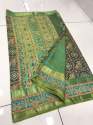 Patola silk fabric saree with contrast blouseï»¿ thumb 4
