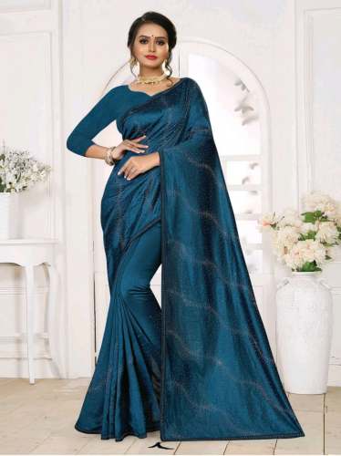  pc vichitra silk siroski diamond beautiful sarees by Geet Gauri Fashion