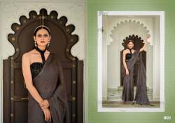 Plain Fancy Saree With Sequins Blouse