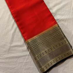 Plain silk sarees with zari border and blouse