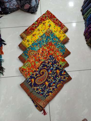 Poonam Georgette Floral Printed Saree with Lace