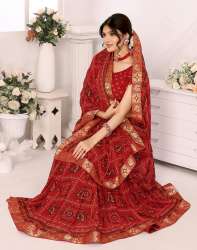  Poonam Georgette Saree With Lace Export Quality by Geet Gauri 