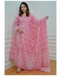 Presents Fancy pink Kurti Set For a festive gathering