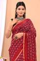  Pure Chanderi Silk printed  Sarees With Blouse thumb 5