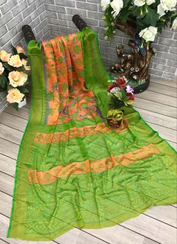  Pure Chiffon Brasso sarees and blouse