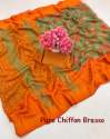  Pure Chiffon Brasso sarees  thumb 1