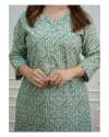 PURE COTTON HANDED KATHA WORK KURTI WITH PANT thumb 3