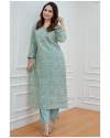 PURE COTTON HANDED KATHA WORK KURTI WITH PANT thumb 4