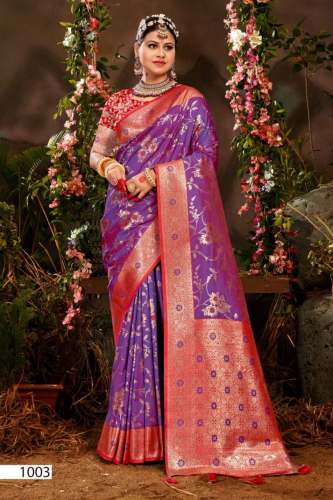 Pure Dual Tone Silk Contrast Rich Pallu Saree