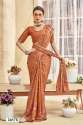 Pure Georgette Designer Saree with Swarovski Border with Blouse  thumb 3